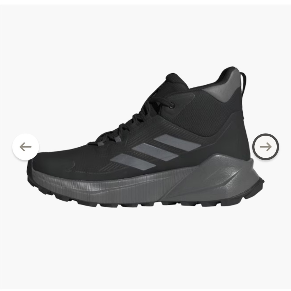 adidas Terrex Trail Mid Hiking Shoes in Black and Gray - Picture 2 of 14